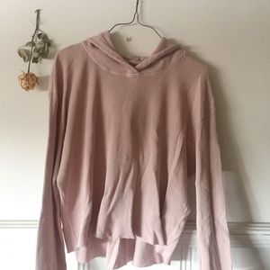 brandy melville pink thermal hoodie